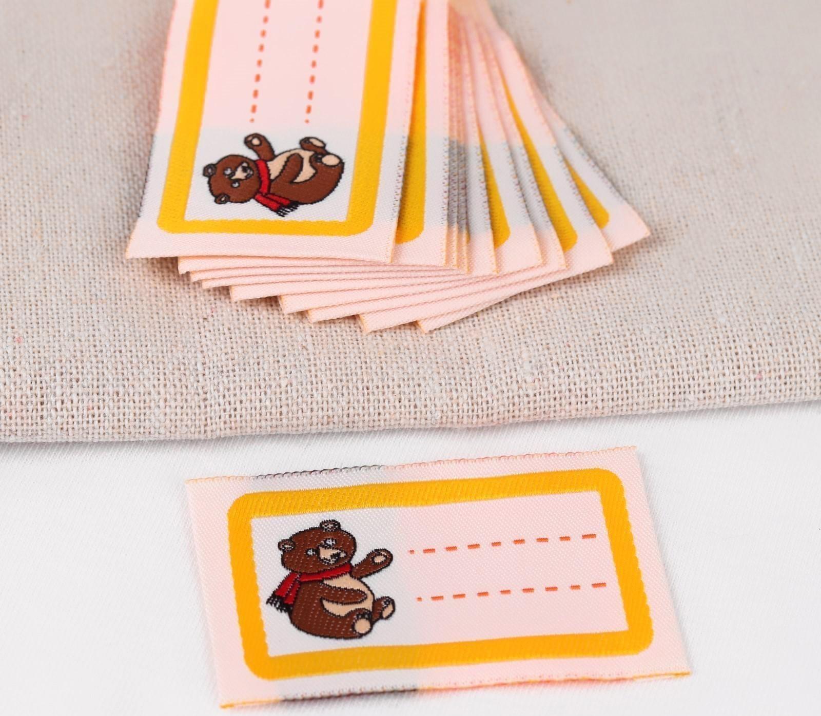 Нашивка «Мишка», 5,5 × 3,2 см, 10 шт, цвет жёлтый