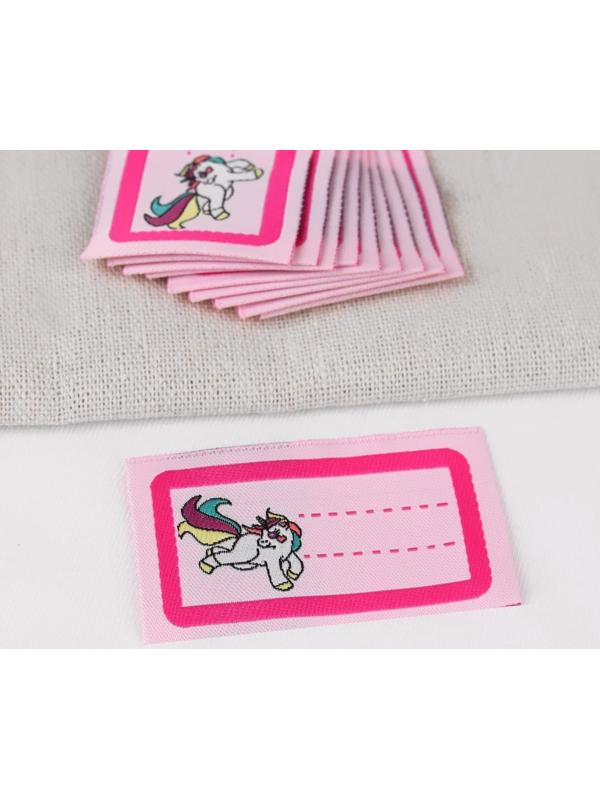 Нашивка «Единорог», 5,5 × 3,2 см, 10 шт, цвет розовый