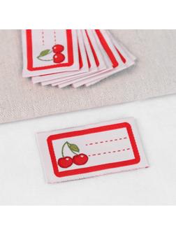 Нашивка «Вишенки», 5,5 × 3,2 см, 10 шт, цвет красный