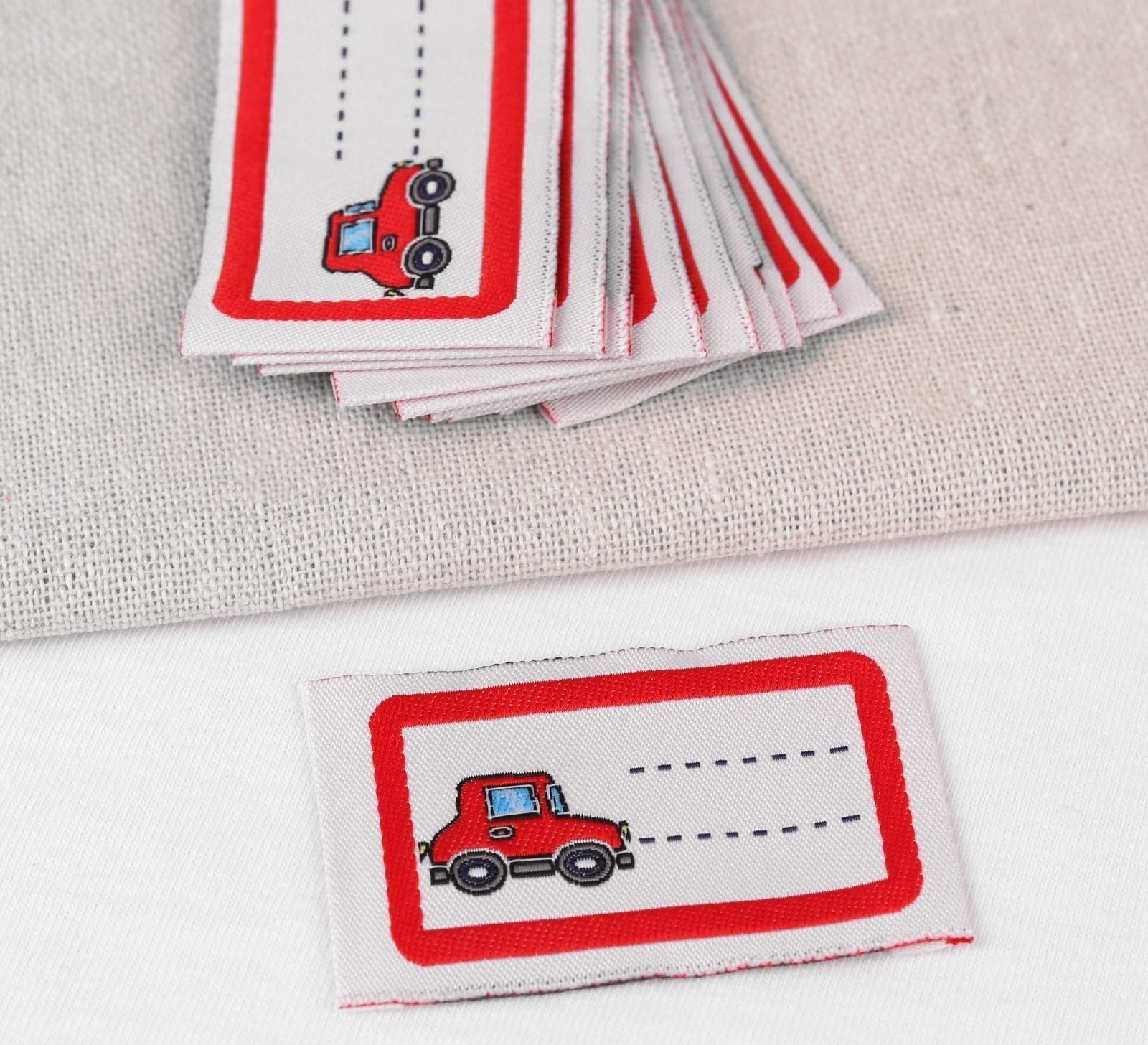 Нашивка «Машинка», 5,5 × 3,2 см, 10 шт, цвет красный