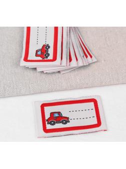 Нашивка «Машинка», 5,5 × 3,2 см, 10 шт, цвет красный