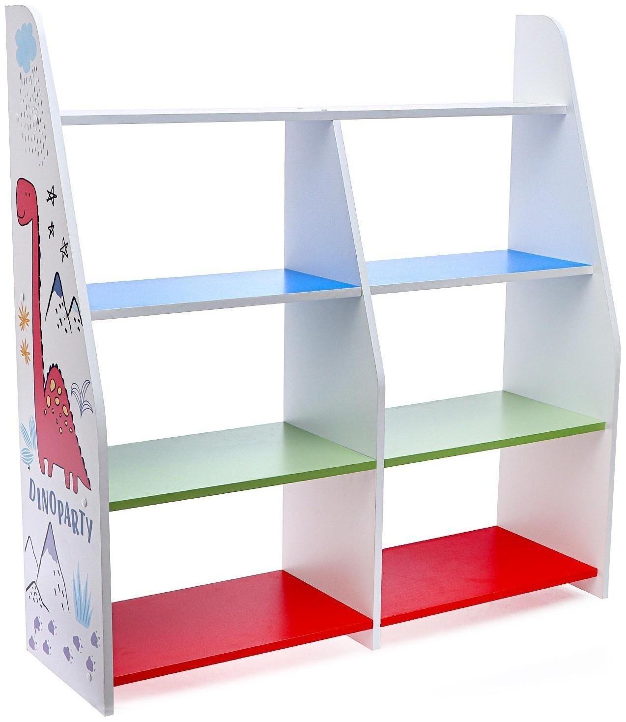 Стеллаж с сужением «Динозавр», три полки