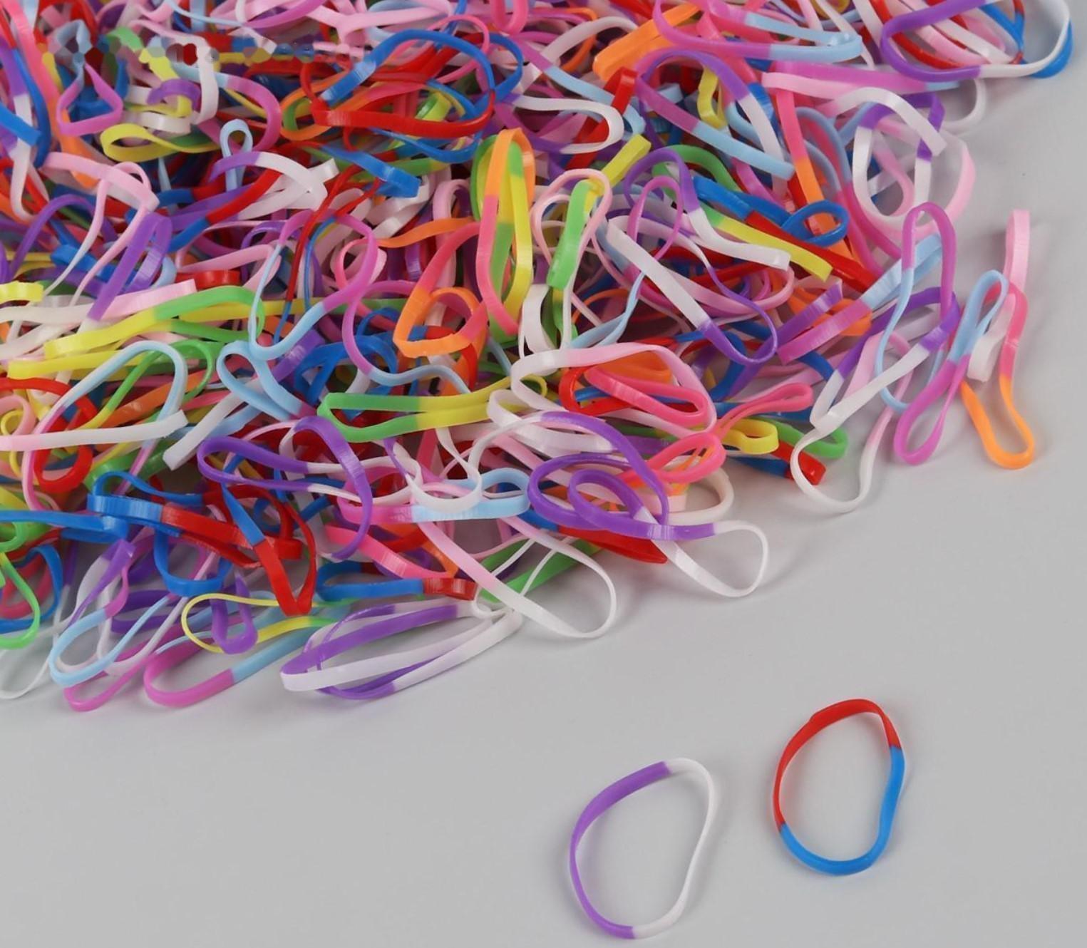 Набор парикмахерских резинок для создания прически, d = 2 см, 50 гр, разноцветный