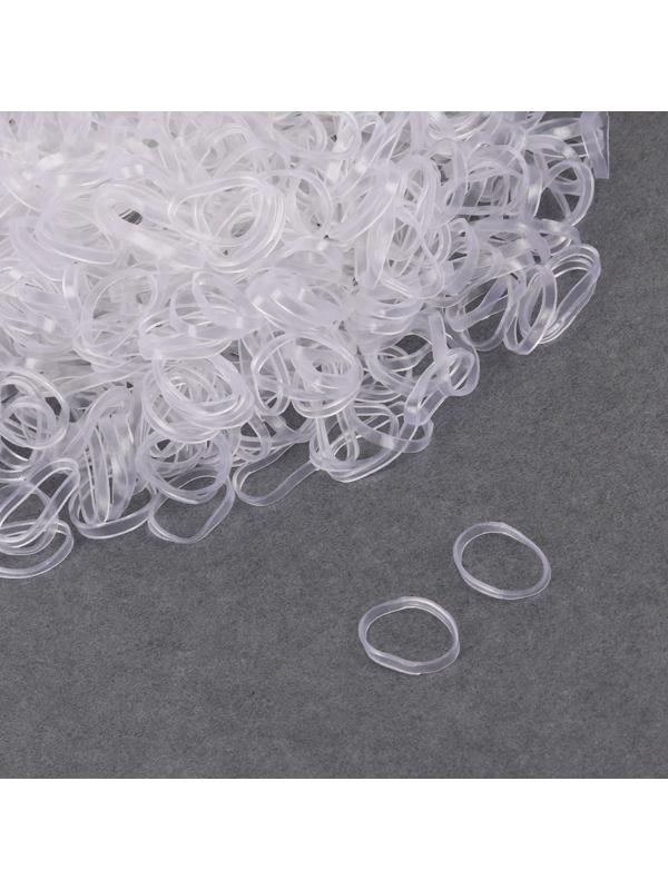 Набор парикмахерских резинок для создания прически, d = 1,3 см, 50 гр, цвет прозрачный