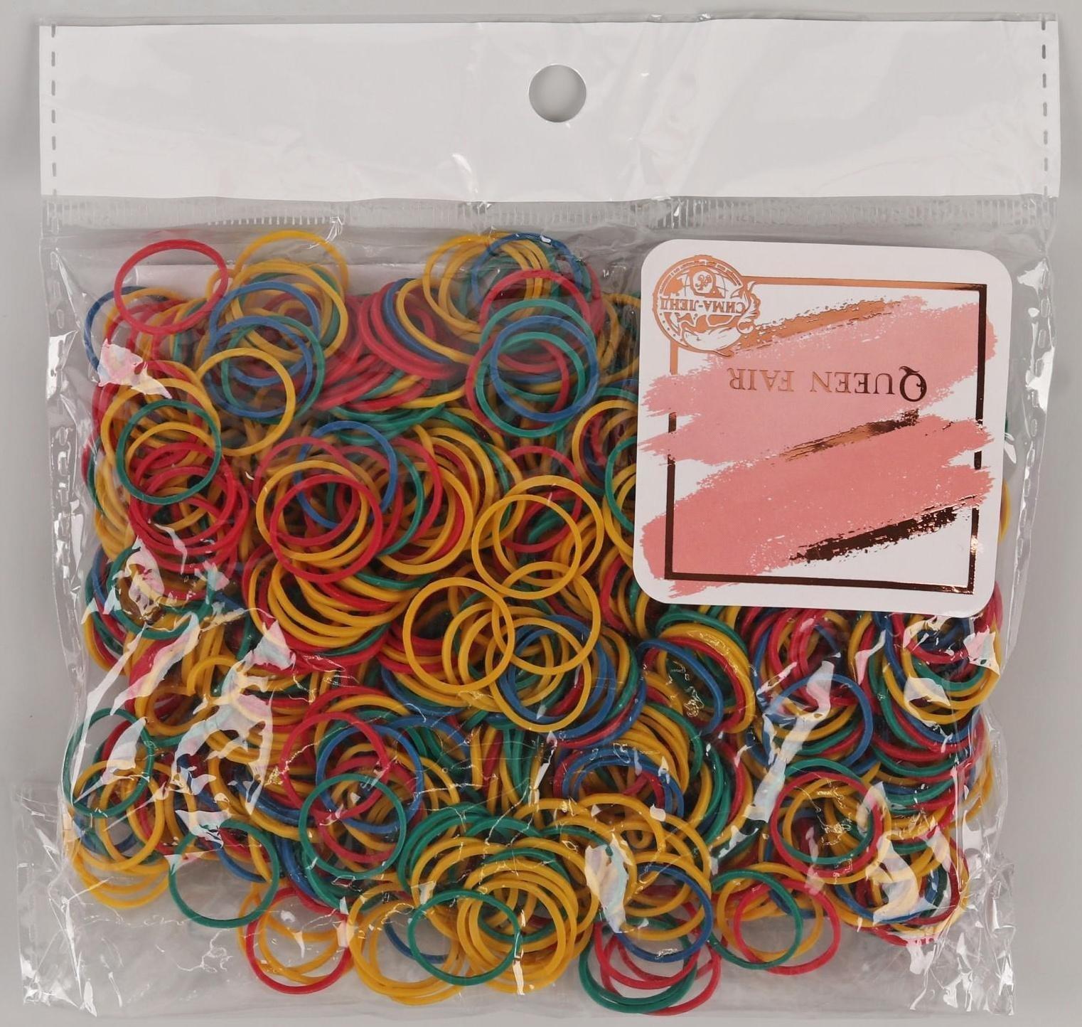 Набор парикмахерских резинок для создания прически, d = 1,5 см, 50 гр, разноцветный