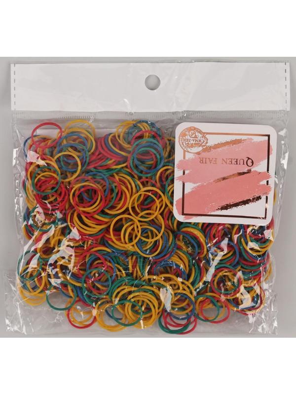 Набор парикмахерских резинок для создания прически, d = 1,5 см, 50 гр, разноцветный