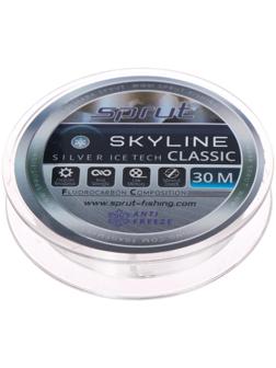 Леска зимняя Sprut SKYLINE CLASSIC Fluorocarbon Composition IceTech 0,205 мм, 5,95 кг, цвет серебристый