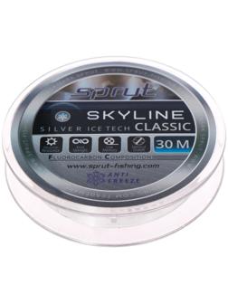 Леска зимняя Sprut SKYLINE CLASSIC Fluorocarbon Composition IceTech 0,145 мм, 4,05 кг, цвет серебристый