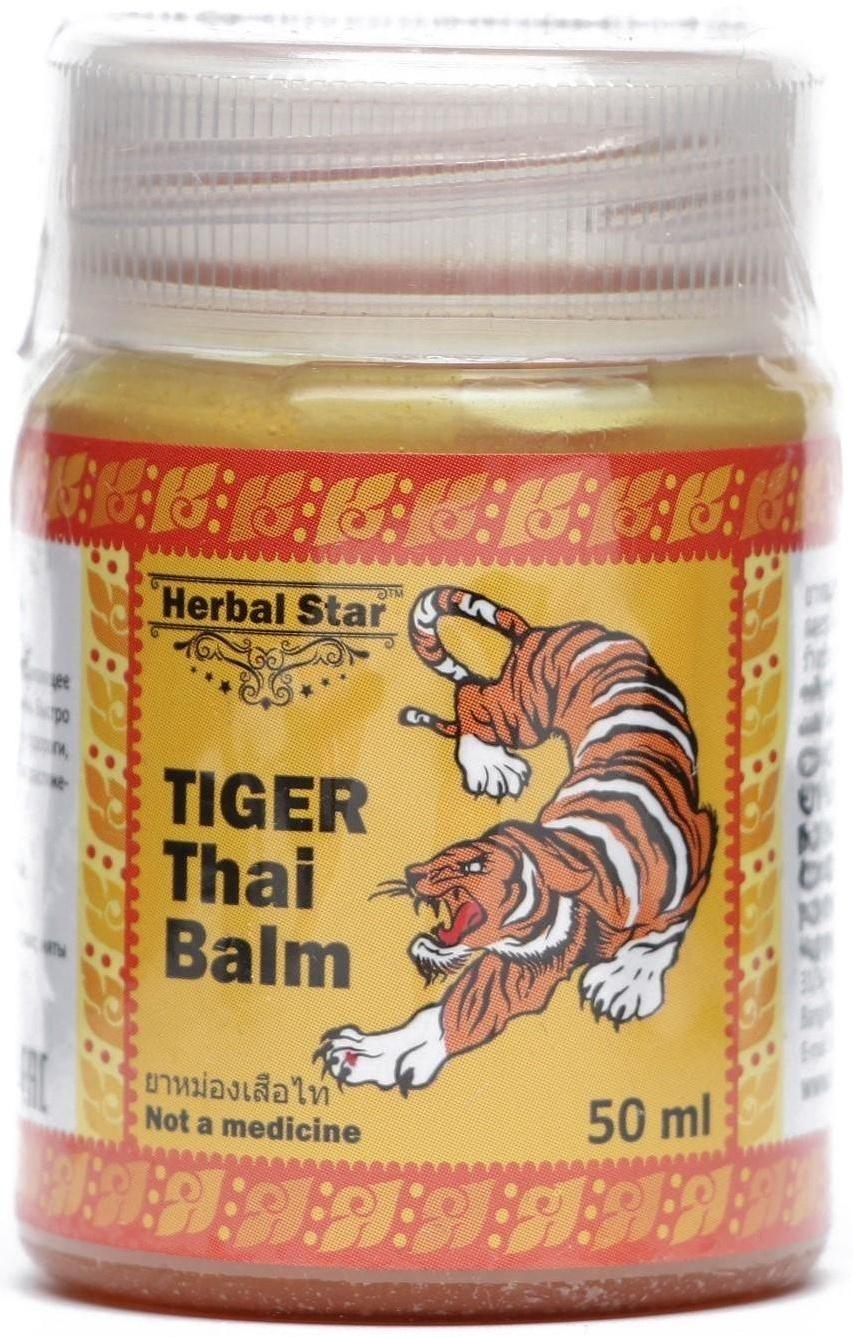 Тайский бальзам Herbal Star «Тигр», при болях в мышцах и суставах, от укусов насекомых, 50 мл