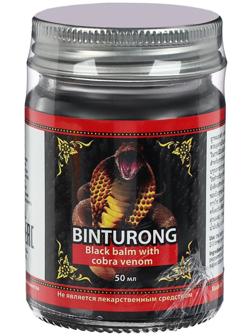 Чёрный бальзам с ядом кобры Binturong, при внутримышечных болях и воспалениях, 50 г