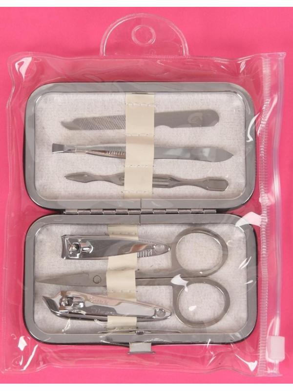 Набор маникюрный «Paris», 6 предметов, в футляре, в PVC - пакете, рисунок МИКС