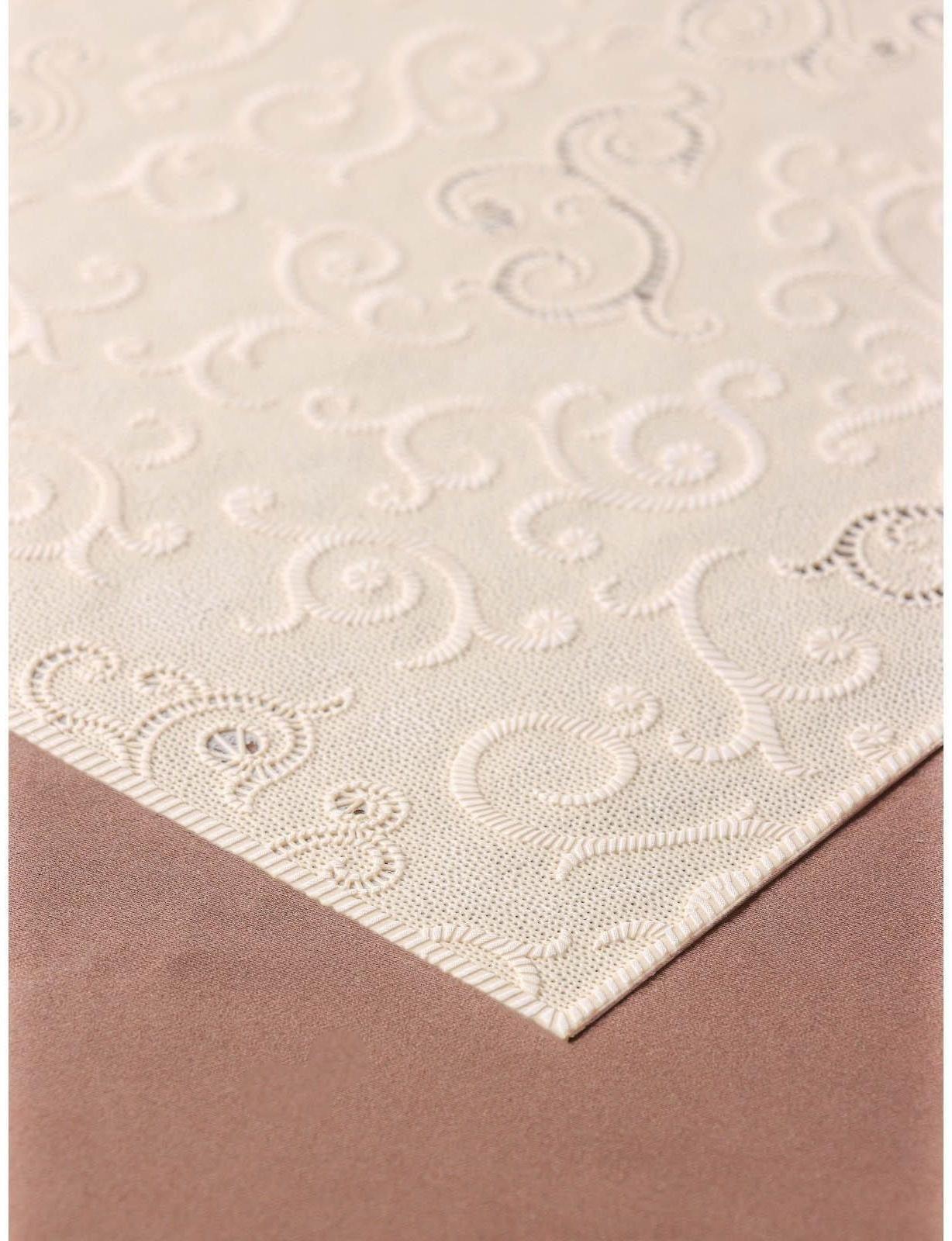 Салфетка ажурная для стола «Нежность. Витки», 45×30 см, цвет бежевый