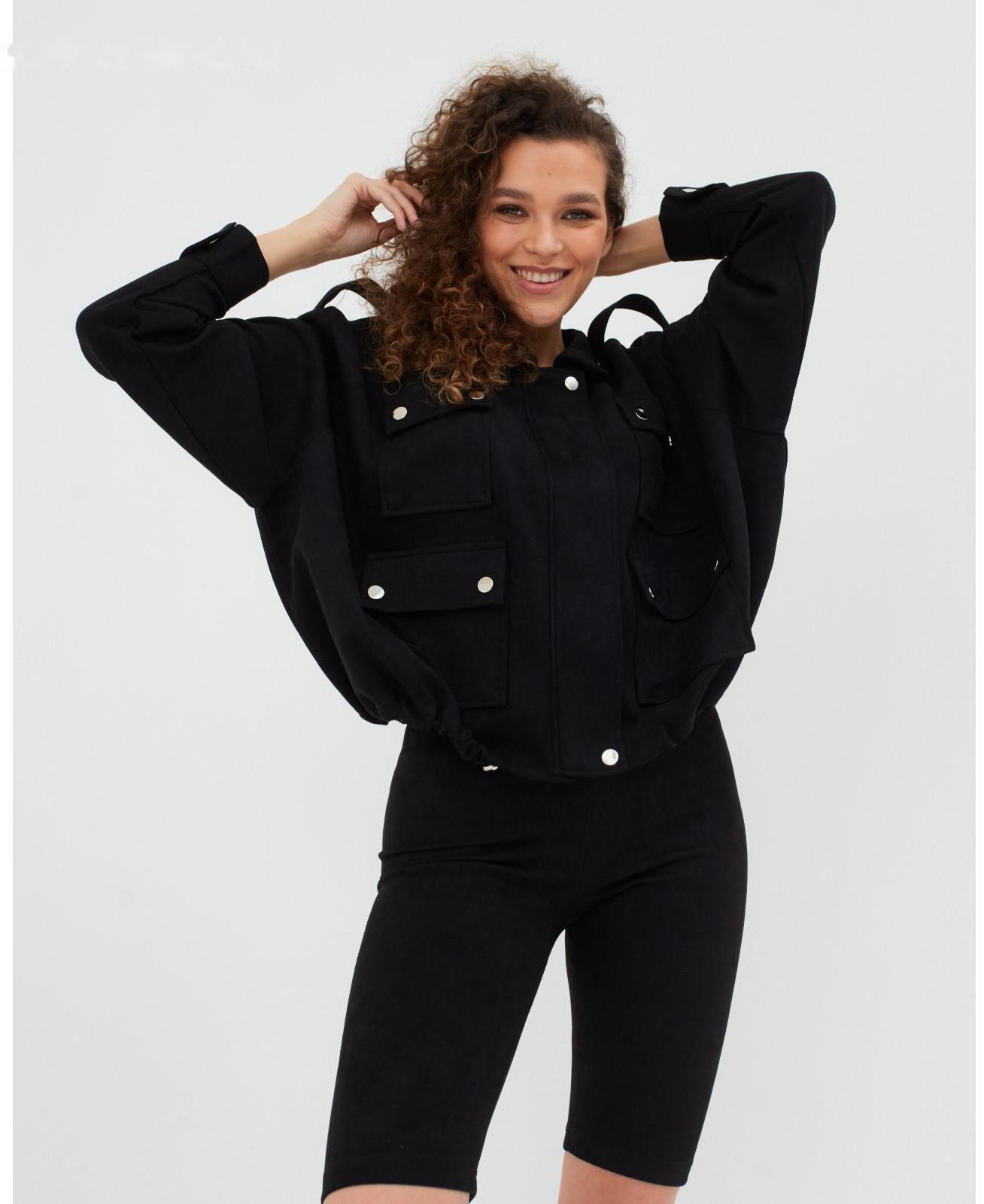 Бомбер женский MINAKU цвет чёрный, р-р 48