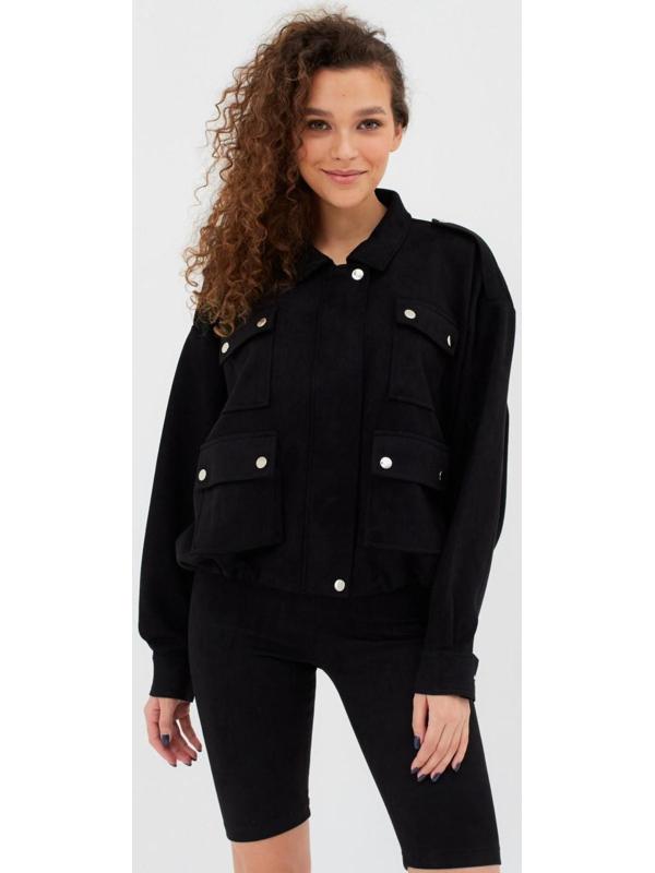 Бомбер женский MINAKU цвет чёрный, р-р 48