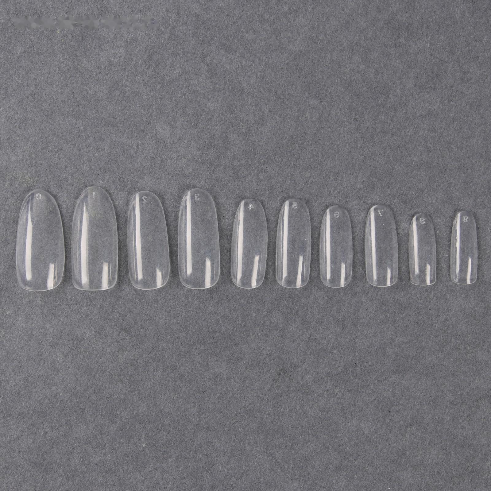 Типсы для наращивания ногтей, форма овал, 500 шт, 10 размеров