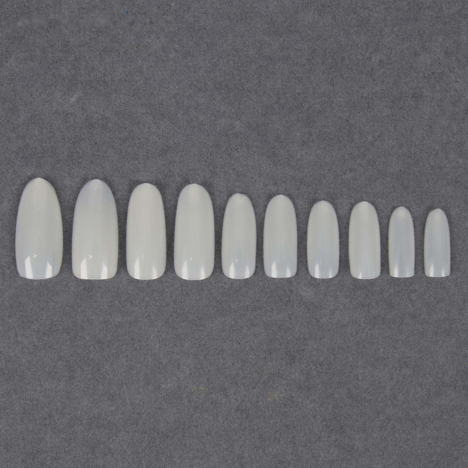 Типсы для наращивания ногтей, форма овал, 500 шт, 10 размеров