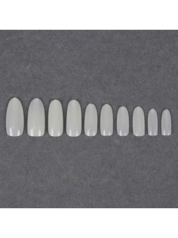 Типсы для наращивания ногтей, форма овал, 500 шт, 10 размеров