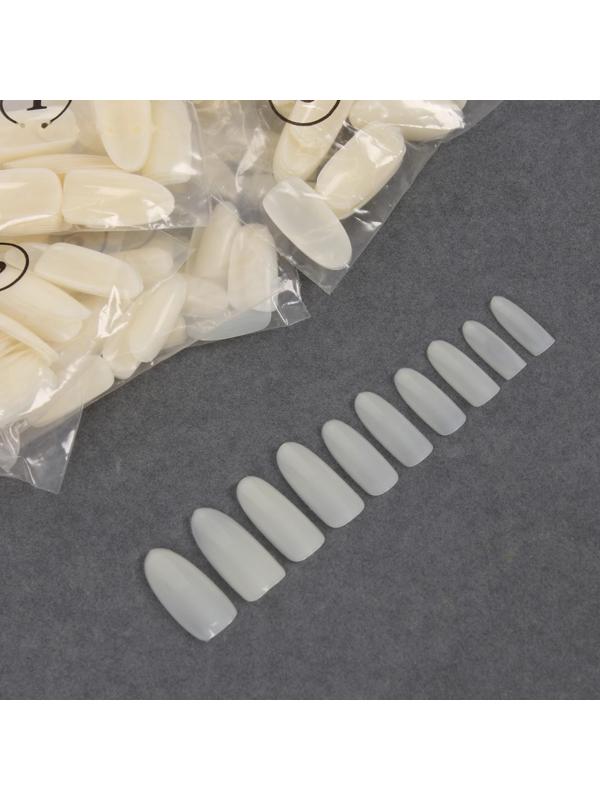 Типсы для наращивания ногтей, форма овал, 500 шт, 10 размеров