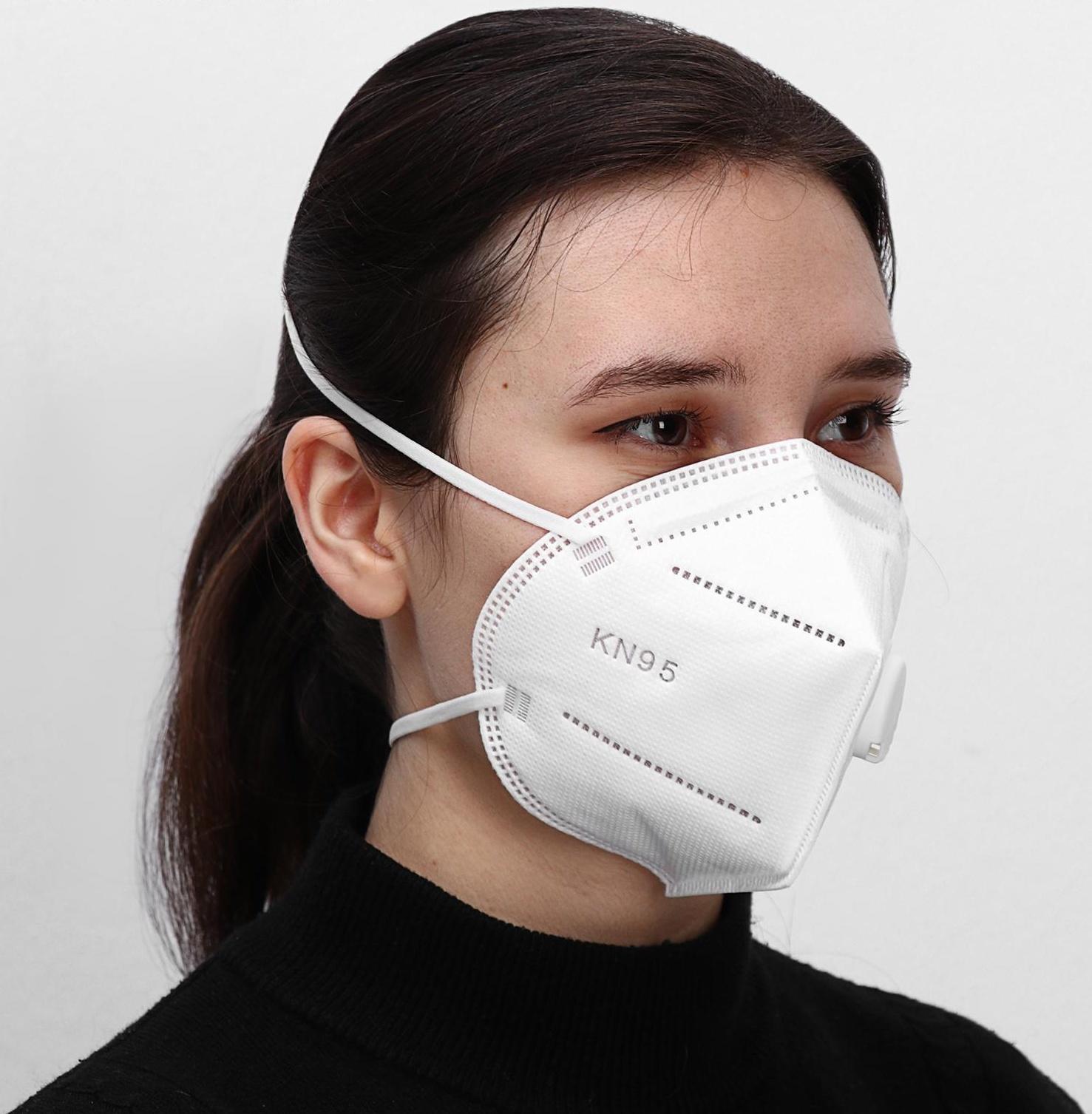 Респиратор KN95 FFP2 с резинками за голову, универсальный