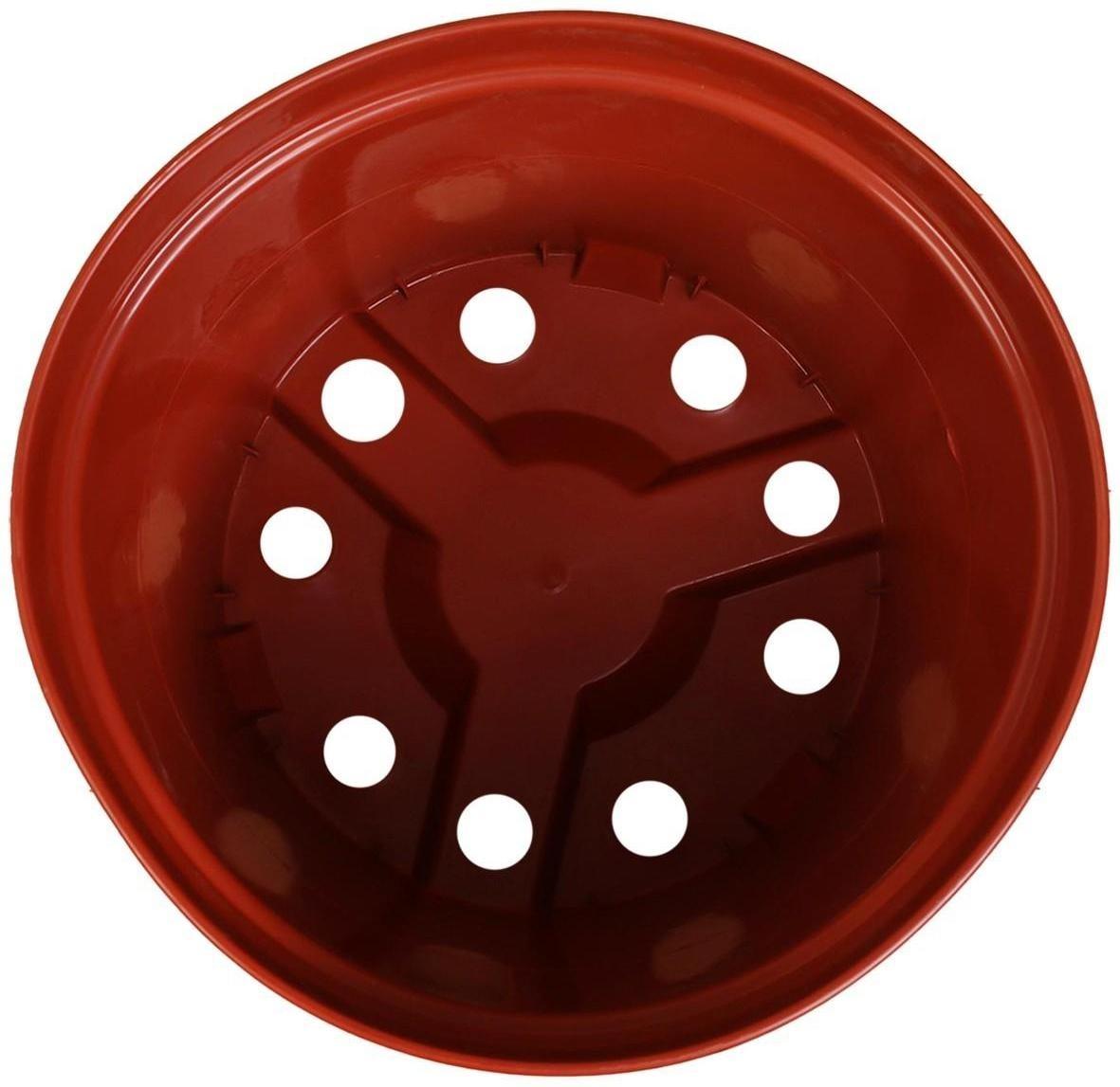 Горшок для рассады, 7,5 л, 25,5 × 25,5 × 20,5 см, терракотовый, Greengo