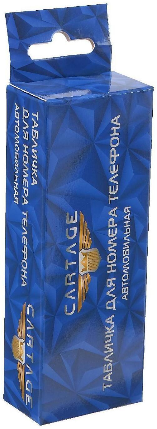 Табличка для номера телефона Cartage, люминесцентные цифры, черный