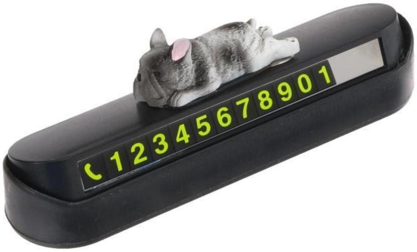 Табличка для номера телефона Cartage с собачкой, черный