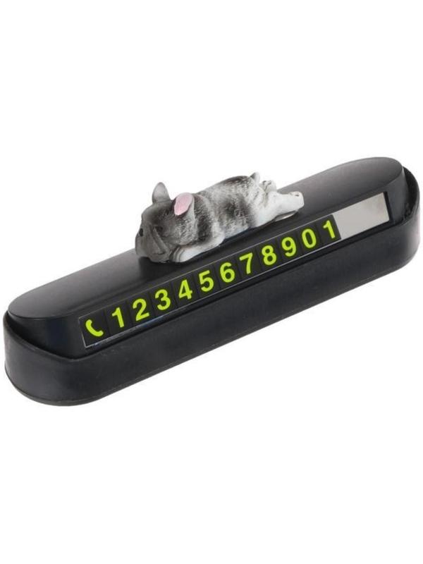 Табличка для номера телефона Cartage с собачкой, черный