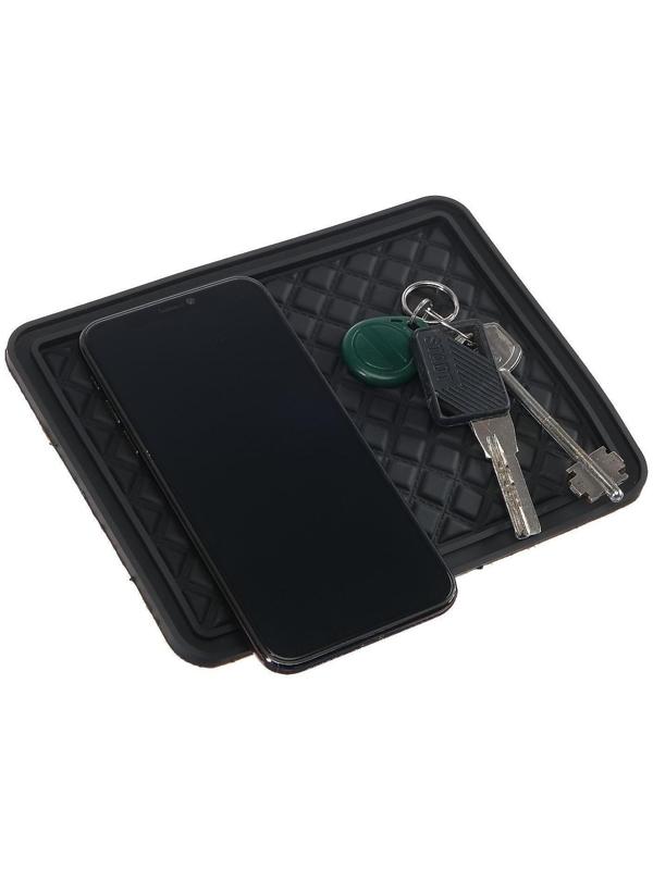 Коврик противоскольязщий 18х14 см, с бортом, черный