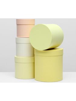 Набор круглых коробок 5 в 1 UPAK LAND ,Солнечный, 23 х 23 х 25 - 15 х 15 х 15 см