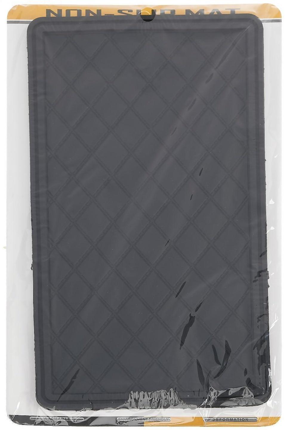 Коврик противоскользящий 20×13 см с бортом, черный