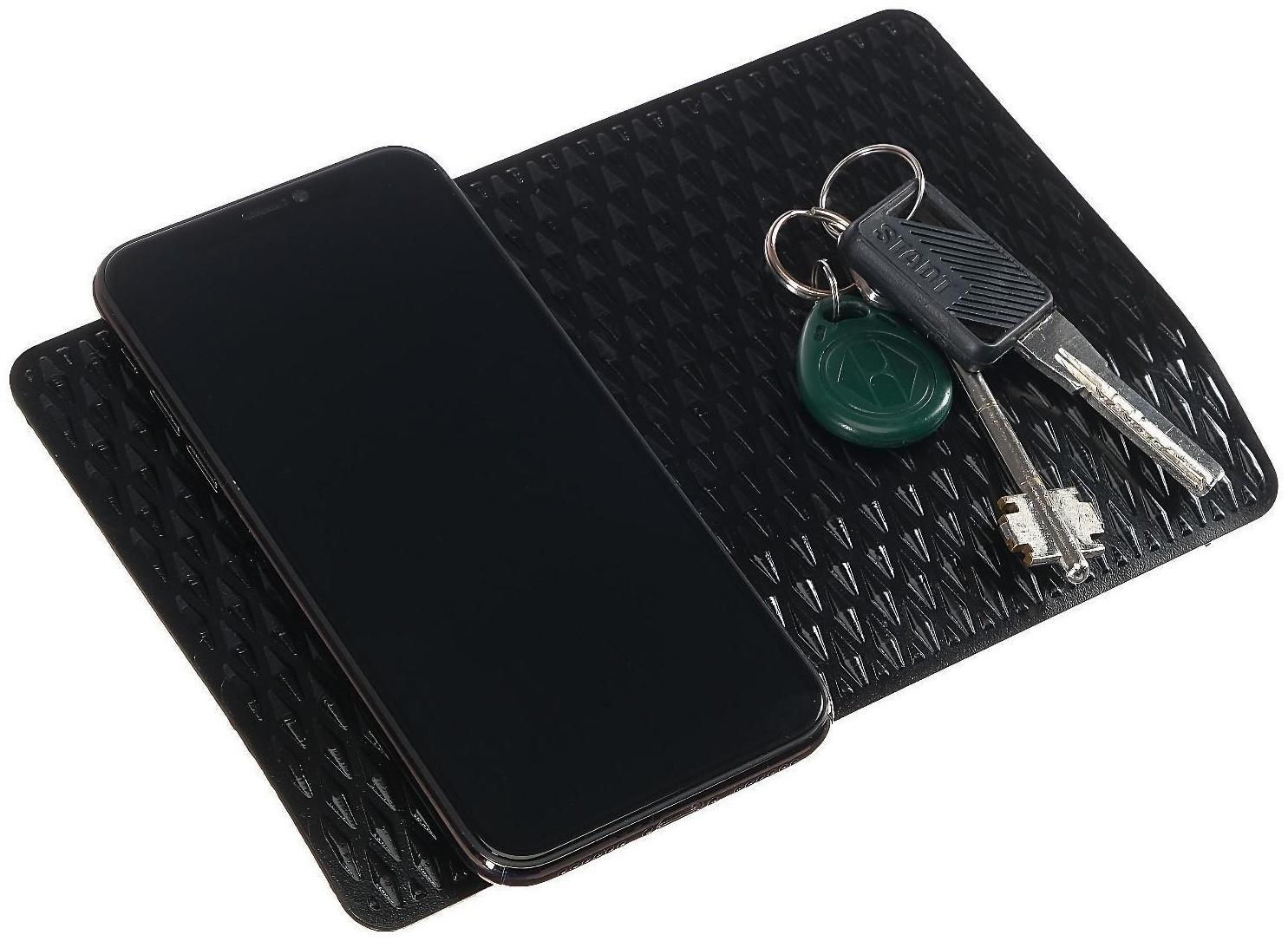 Коврик противоскольязщий 20×13 см, микс, черный