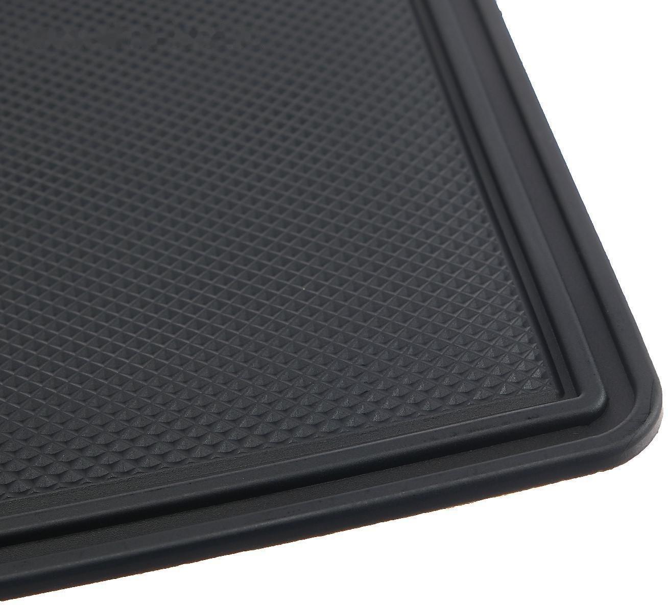 Коврик противоскольязщий 18×13 см с бортом, черный