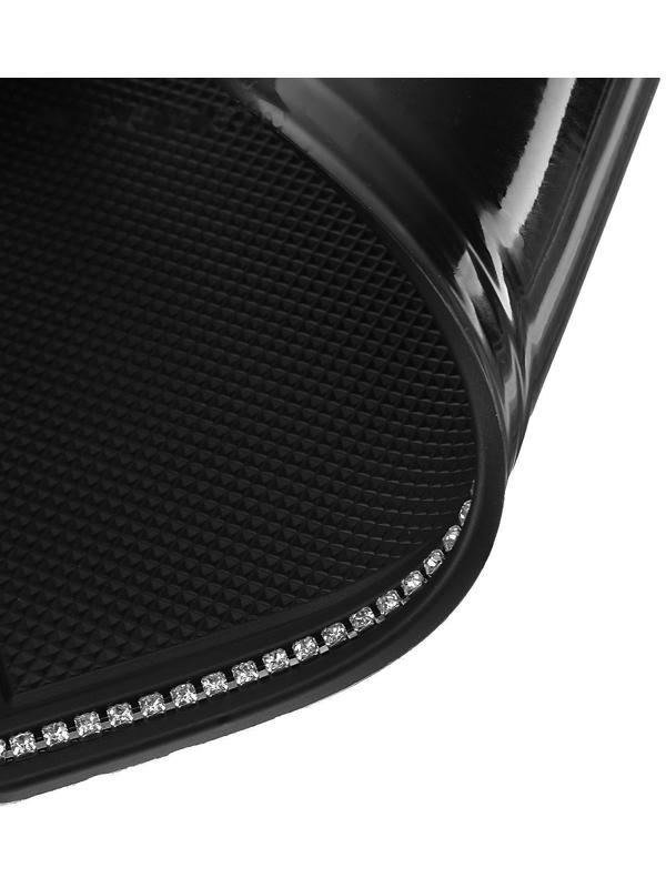 Коврик противоскольязщий 18х13 см, стразы, черный