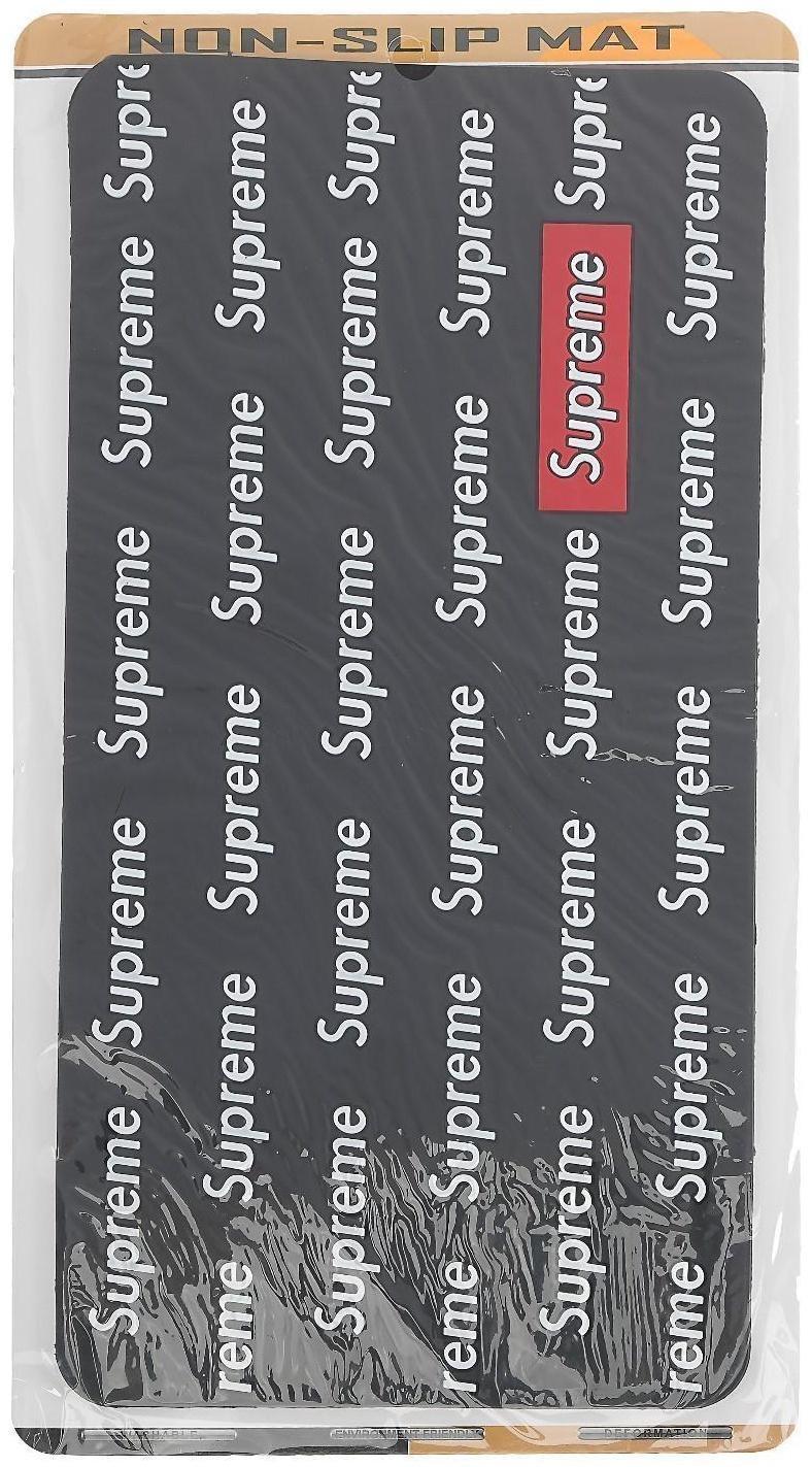 Коврик противоскольязщий 30×15 см, Supreme, черный