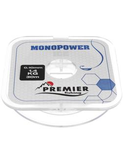 Леска PREMIER fishing MONOPOWER ICE 0,10 мм, 30 м Clear Nylon
