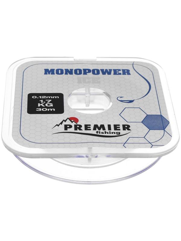 Леска PREMIER fishing MONOPOWER ICE 0,12 мм, 30 м Clear Nylon