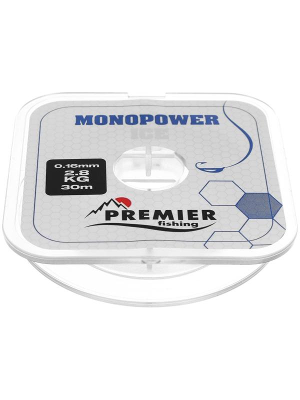 Леска PREMIER fishing MONOPOWER ICE 0,16 мм, 30 м Clear Nylon