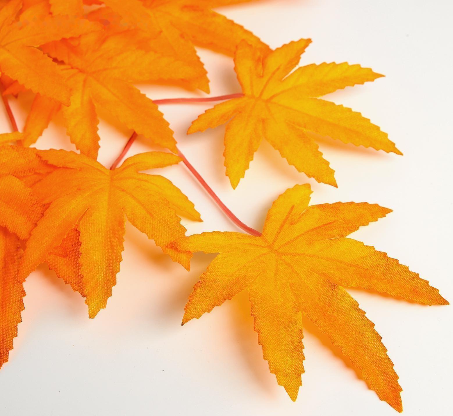 Декор «Листья на ветке», цвет оранжевый