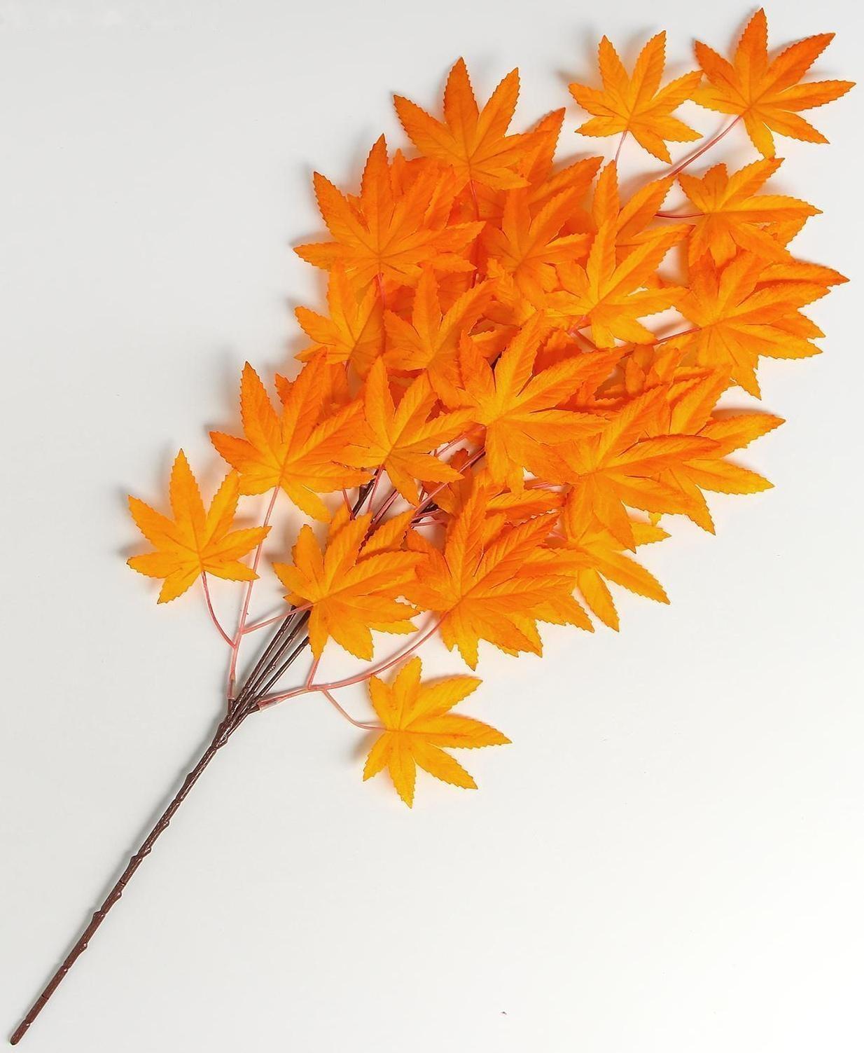 Декор «Листья на ветке», цвет оранжевый