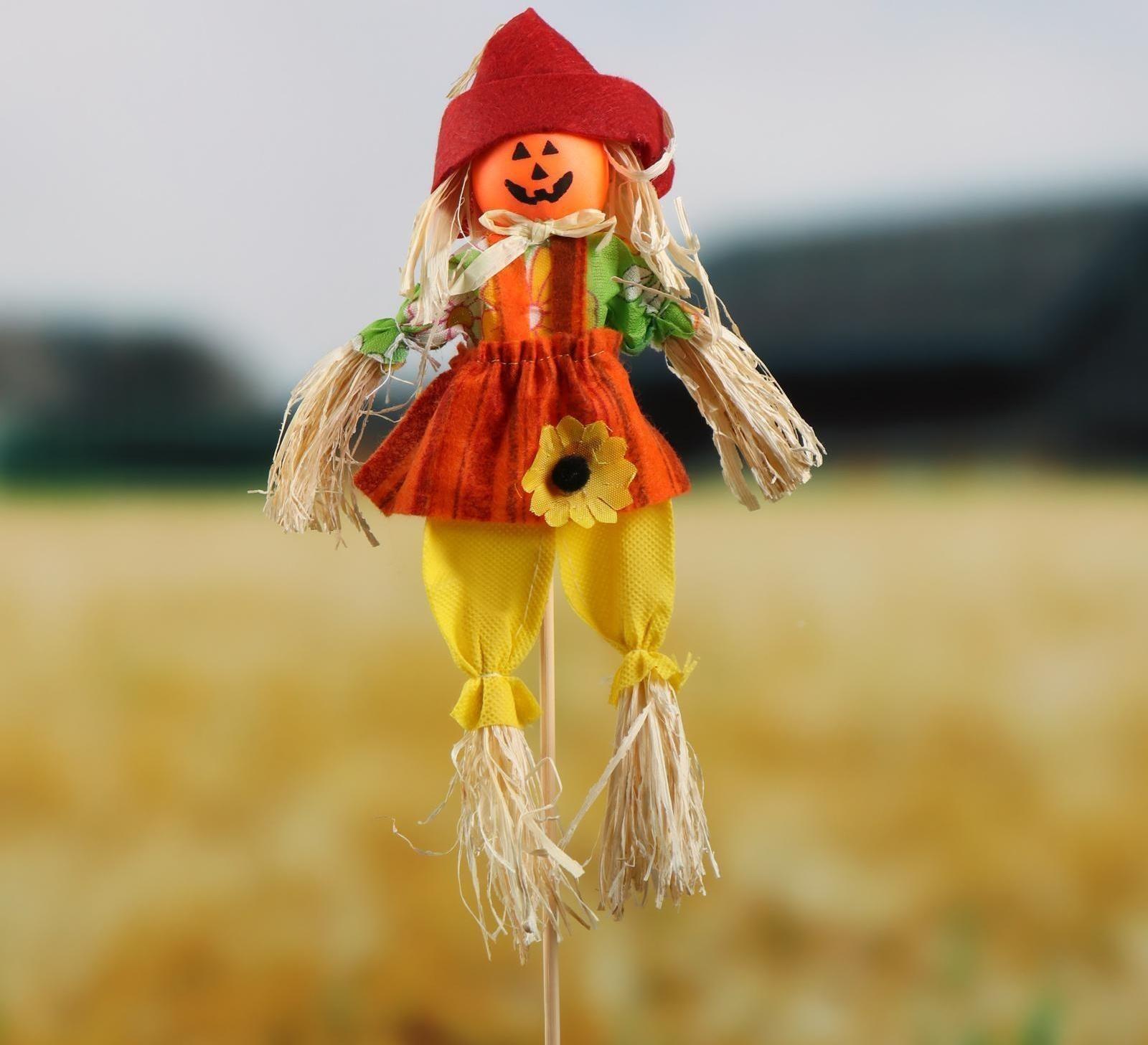 Огородное пугало «Тыква», h = 50 см, МИКС