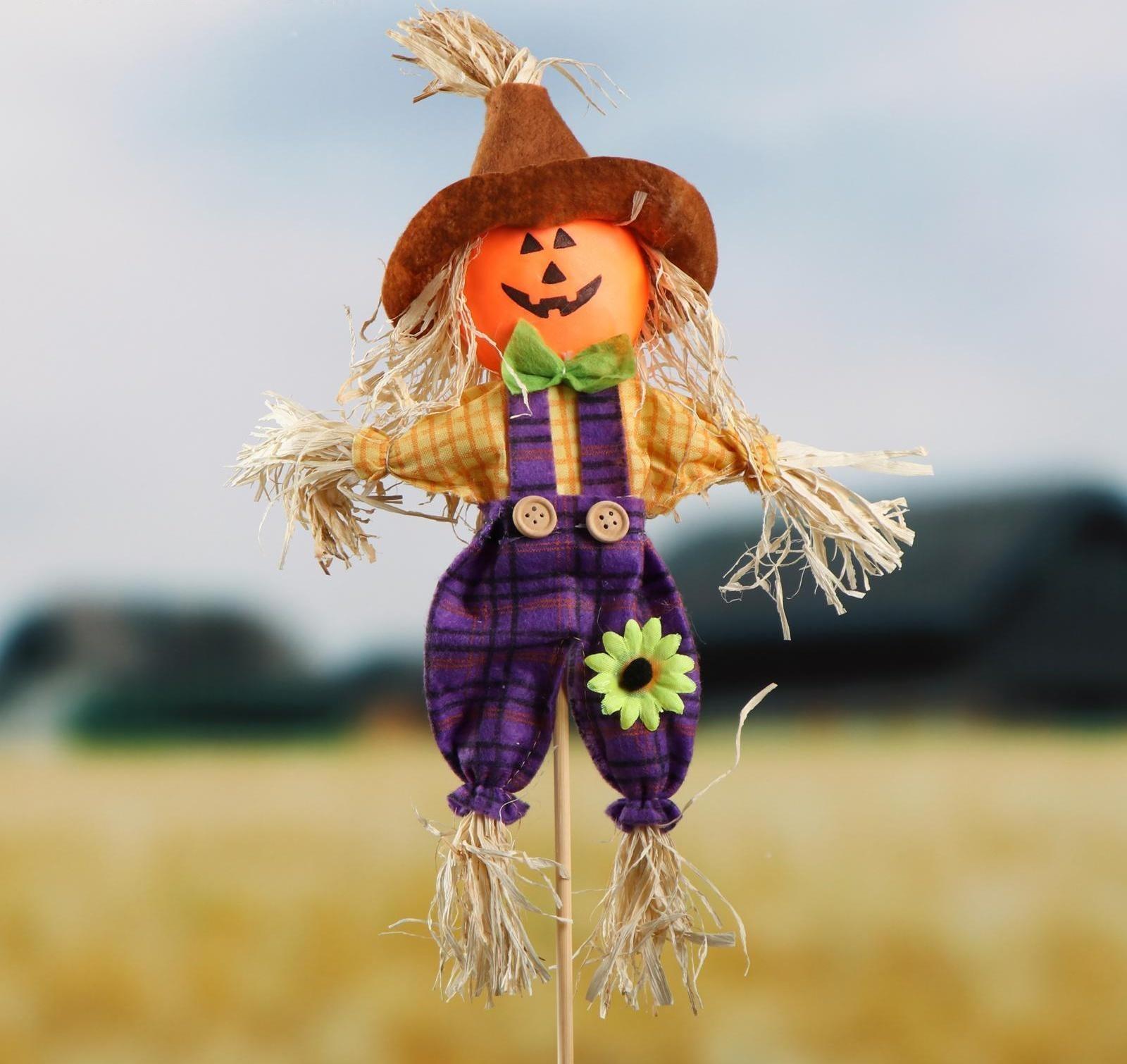 Огородное пугало «Тыква», h = 50 см, МИКС