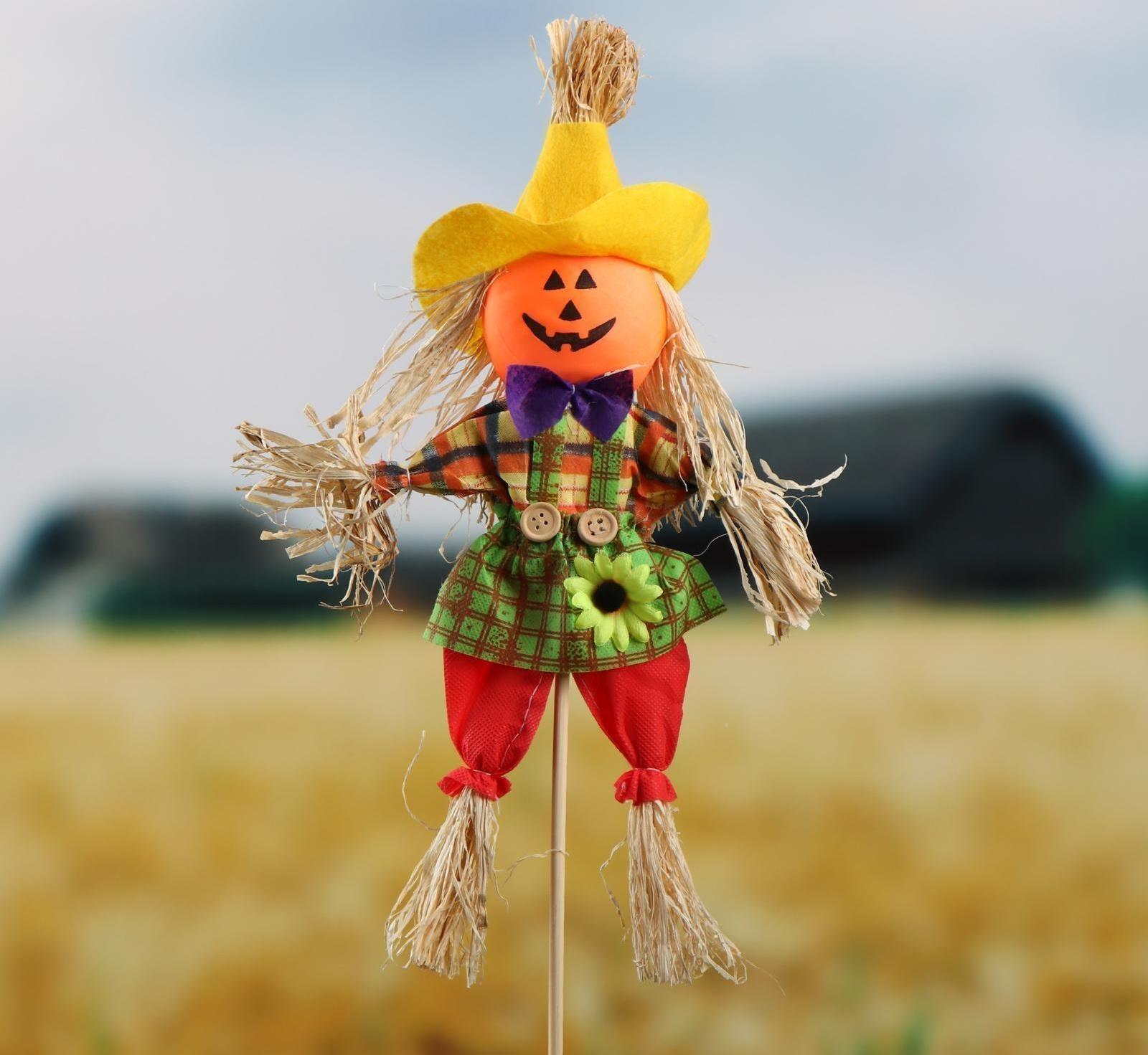 Огородное пугало «Тыква», h = 50 см, МИКС