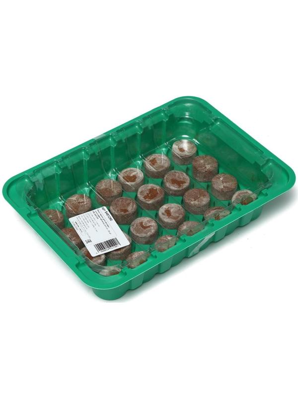 Мини-парник для рассады: кокосовая таблетка d = 3 см, 24 шт., jiffy