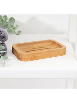 Мыльница, 11×7×1,5 см, бамбук