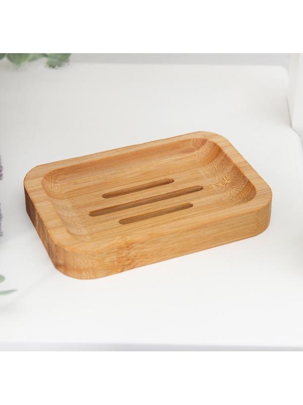 Мыльница, 11×7×1,5 см, бамбук