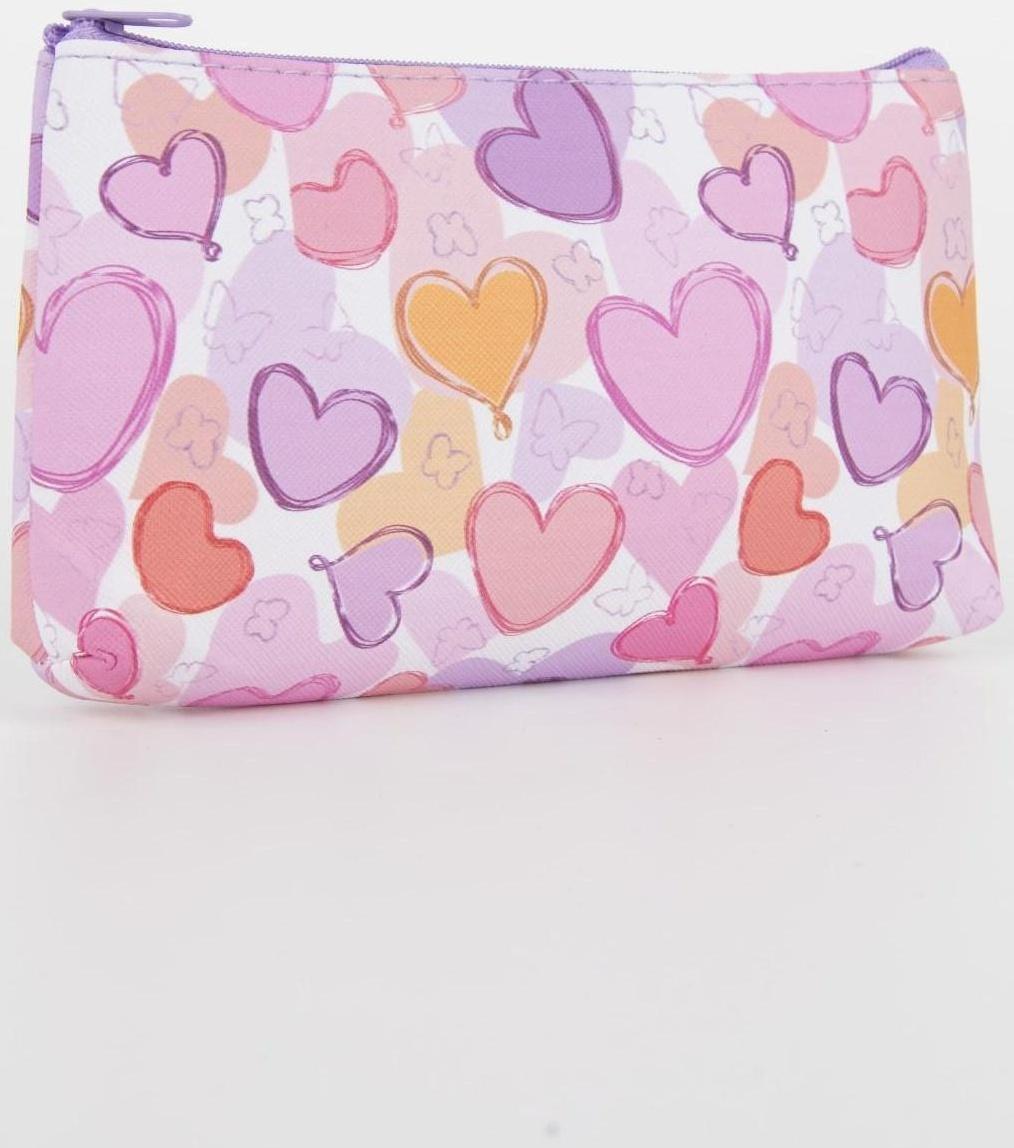 Косметичка на молнии, цвет розовый