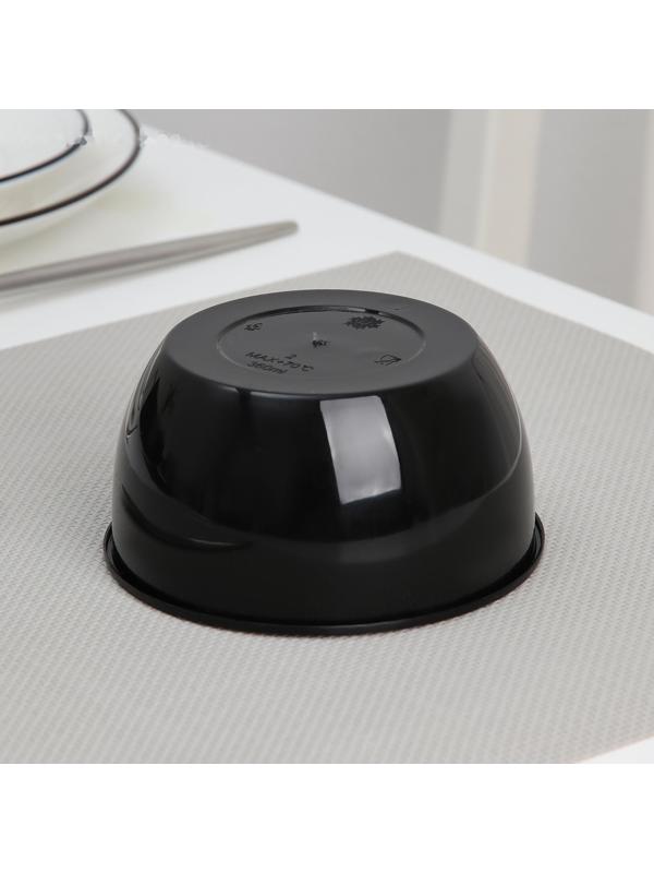 Контейнер одноразовый «Плошка», 360 мл, 11,2 см, цвет чёрный