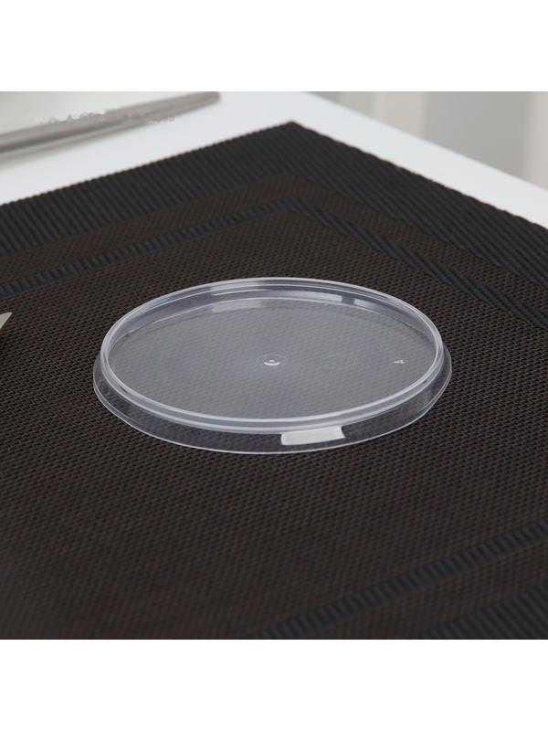 Крышка одноразовая «Круглая», 9,3 см, цвет прозрачный