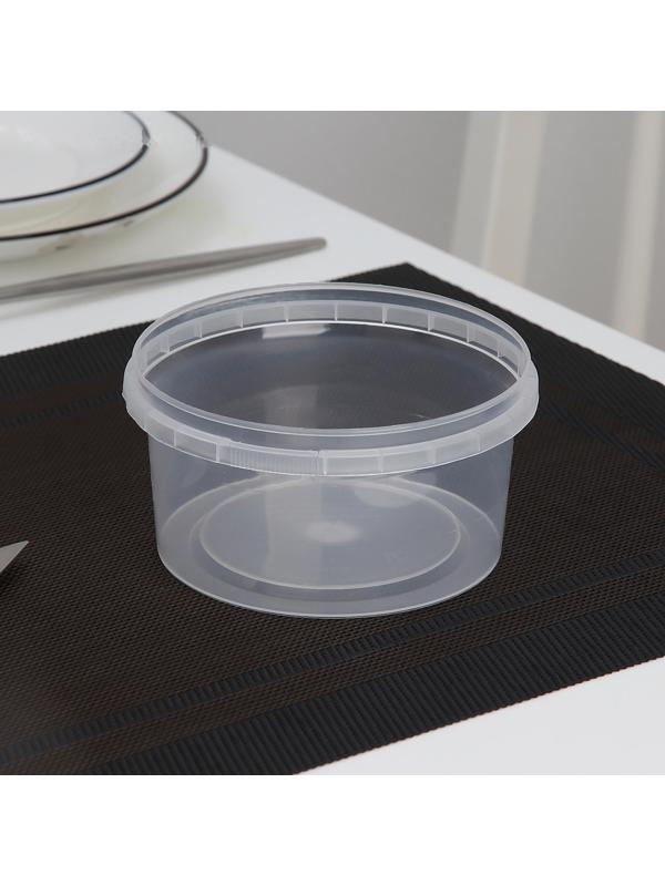 Банка одноразовая круглая, 485 мл, цвет прозрачный