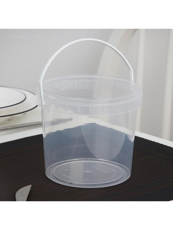 Ведёрко одноразовое, 1 л, цвет прозрачный